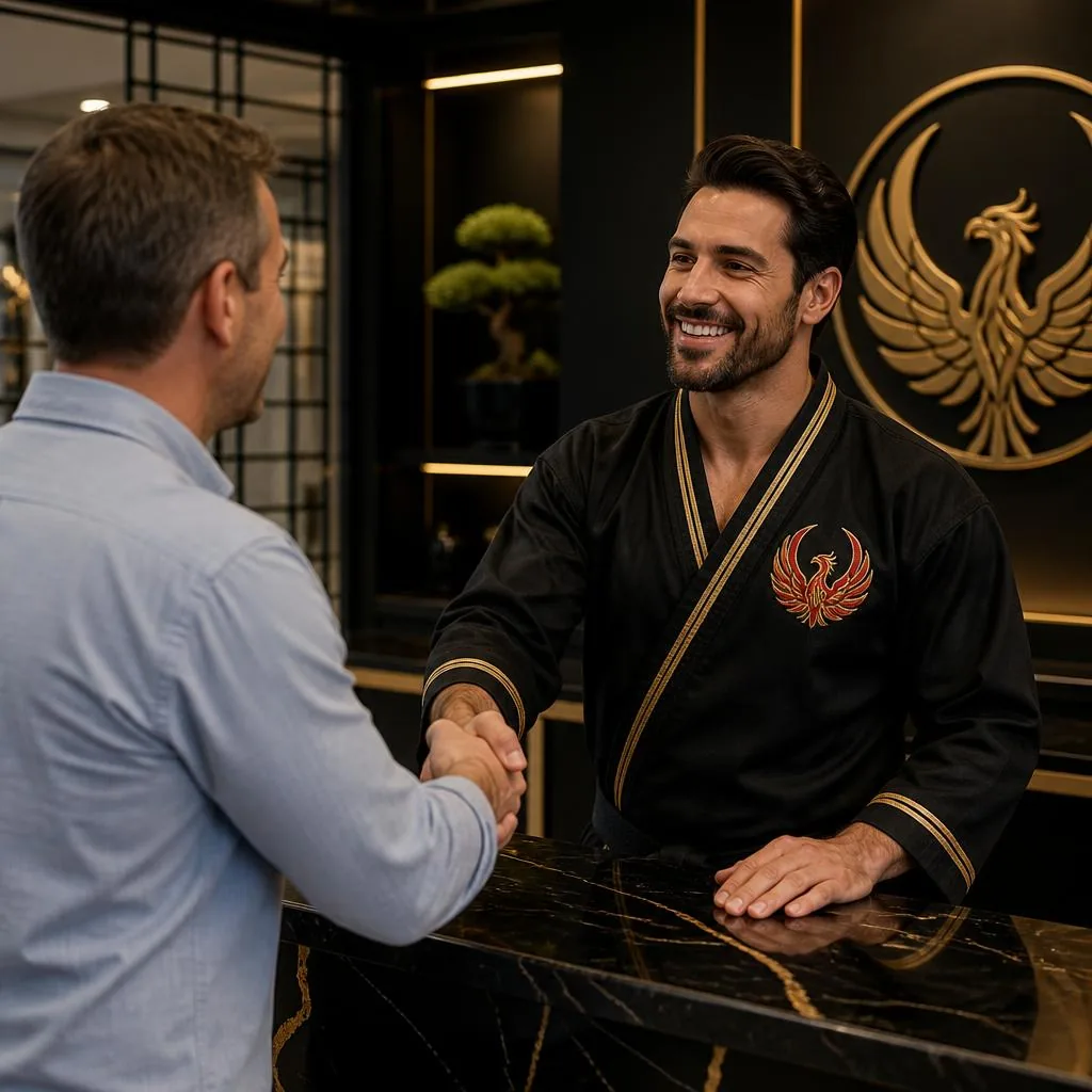 Parents communicating with Empower Martial Arts staff
