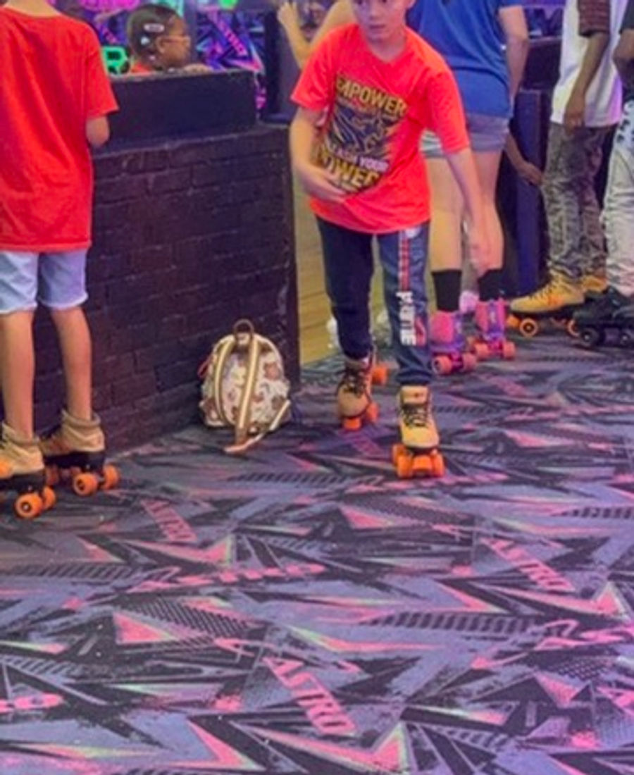 Roller skating field trip during Empower Martial Arts camp