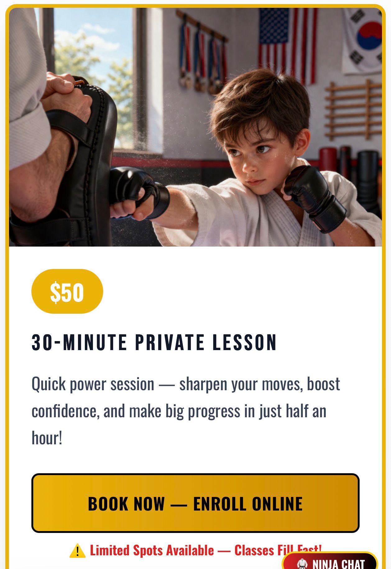 Empower Martial Arts Academy 30-Minute Private Lesson — $50 Quick Skill Boost for kids in Lake Worth, FL